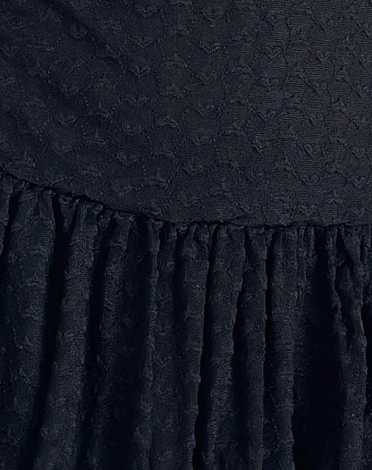 Cryolan Bandeau Mini Dress in Black Heart Lace