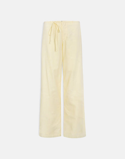 Curisa Trouser with Side Tie in Lemon