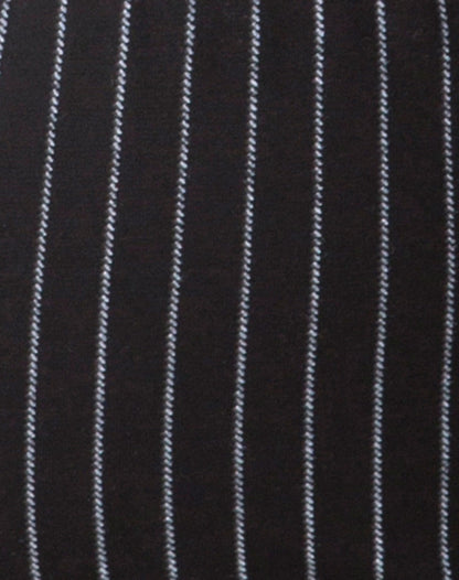 Cycle Short in Pinstripe Black