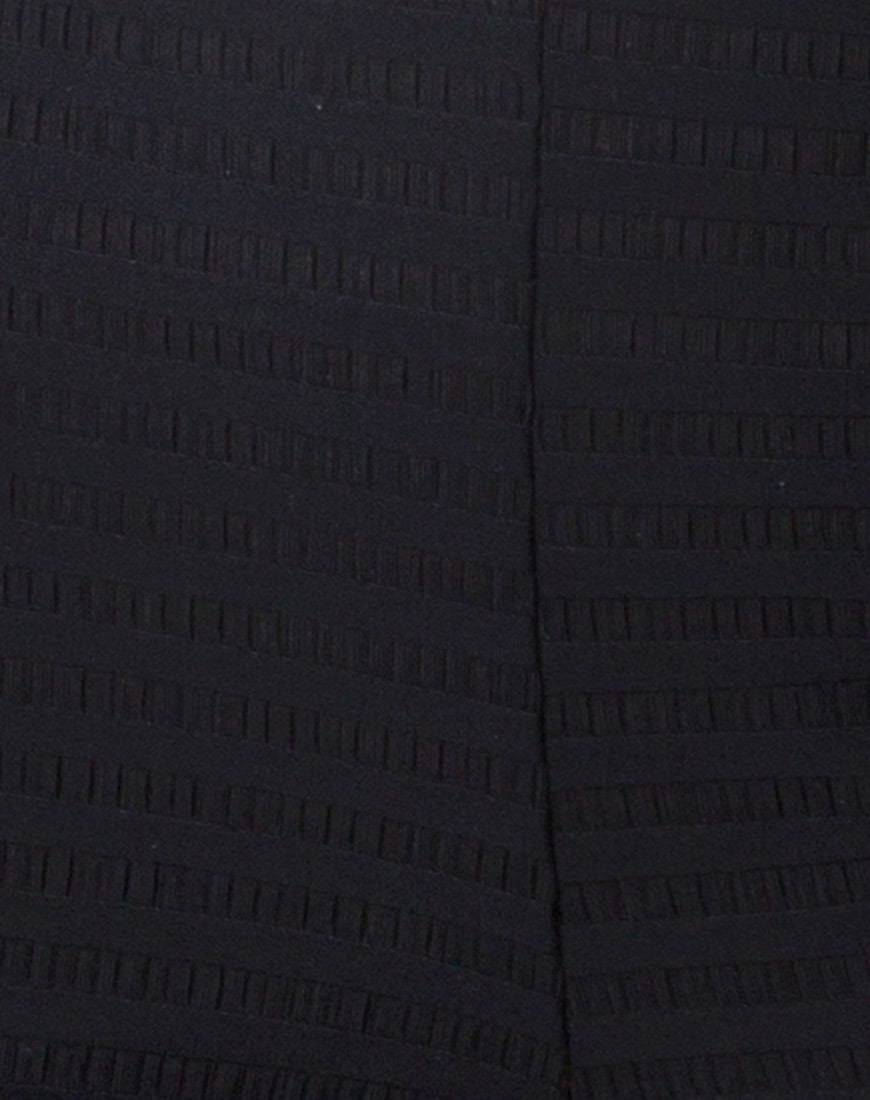 Cycle Short in Black Horizontal Stripe