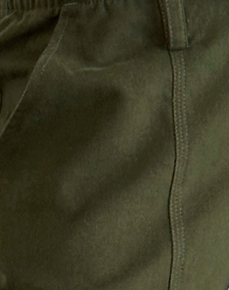 Dallas Longline Cargo Shorts in Dark Olive