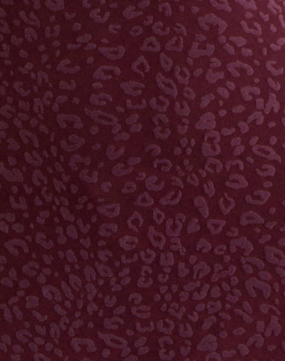 Dasa Long Sleeve Mini Dress in Flock Mini Leopard Plum