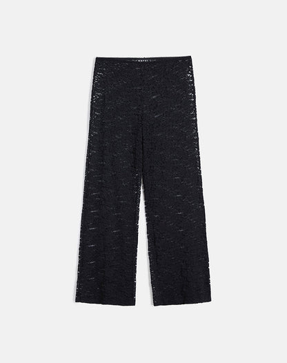 Dasom Trouser in Floral Lace Black