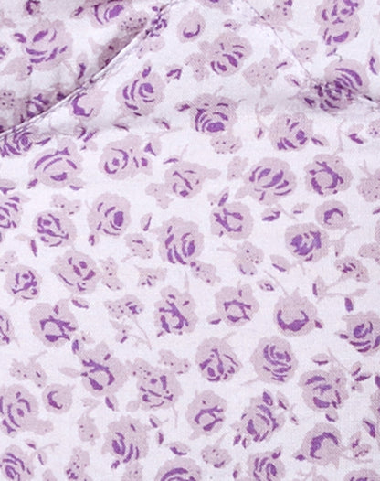 Datri Crop Top in Ditsy Rose Lilac