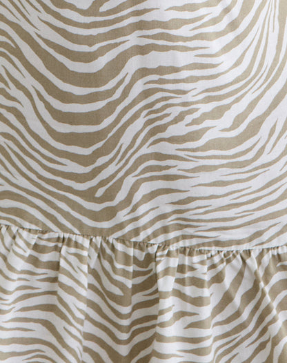 Delaine Halterneck Mini Dress in Tonal Zebra