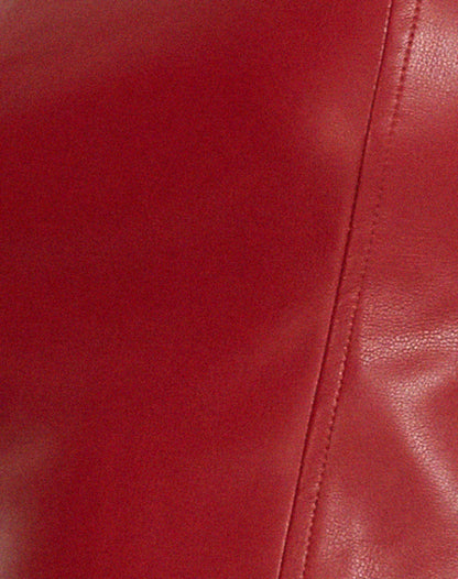 Dena Corset Top in PU Blood Red