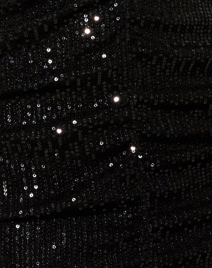 Denila Bodycon Dress in Drape Sequin Black