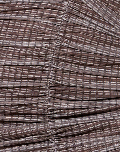 Denila Bodycon Dress with Lining in Mini Check Chocolate