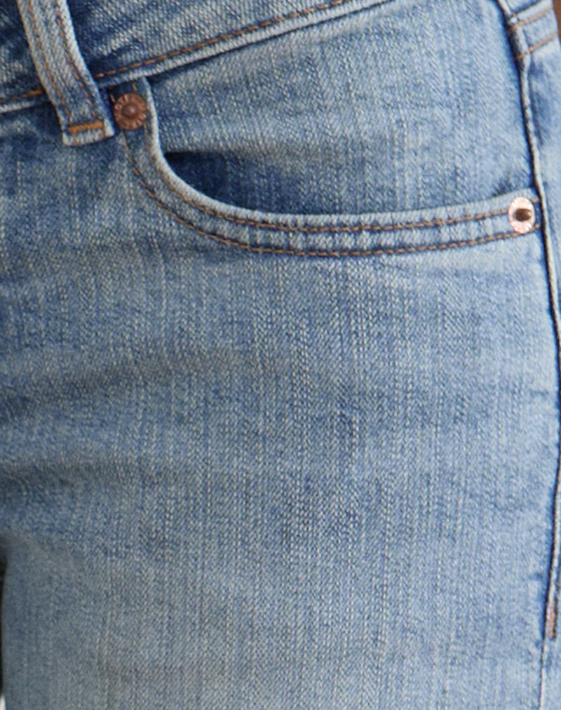 Denim Capri Jean in Vintage Blue Wash