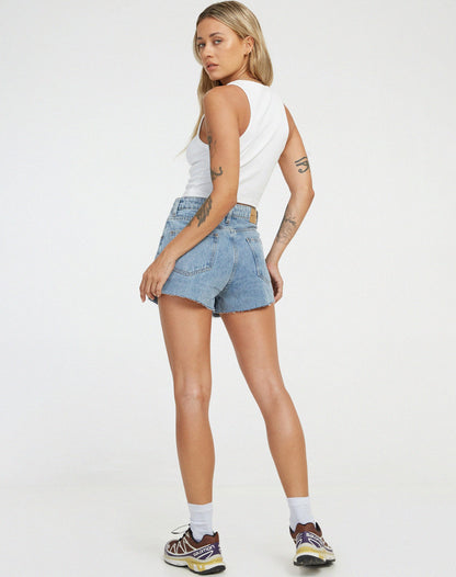 Denim Shorts in Light Wash