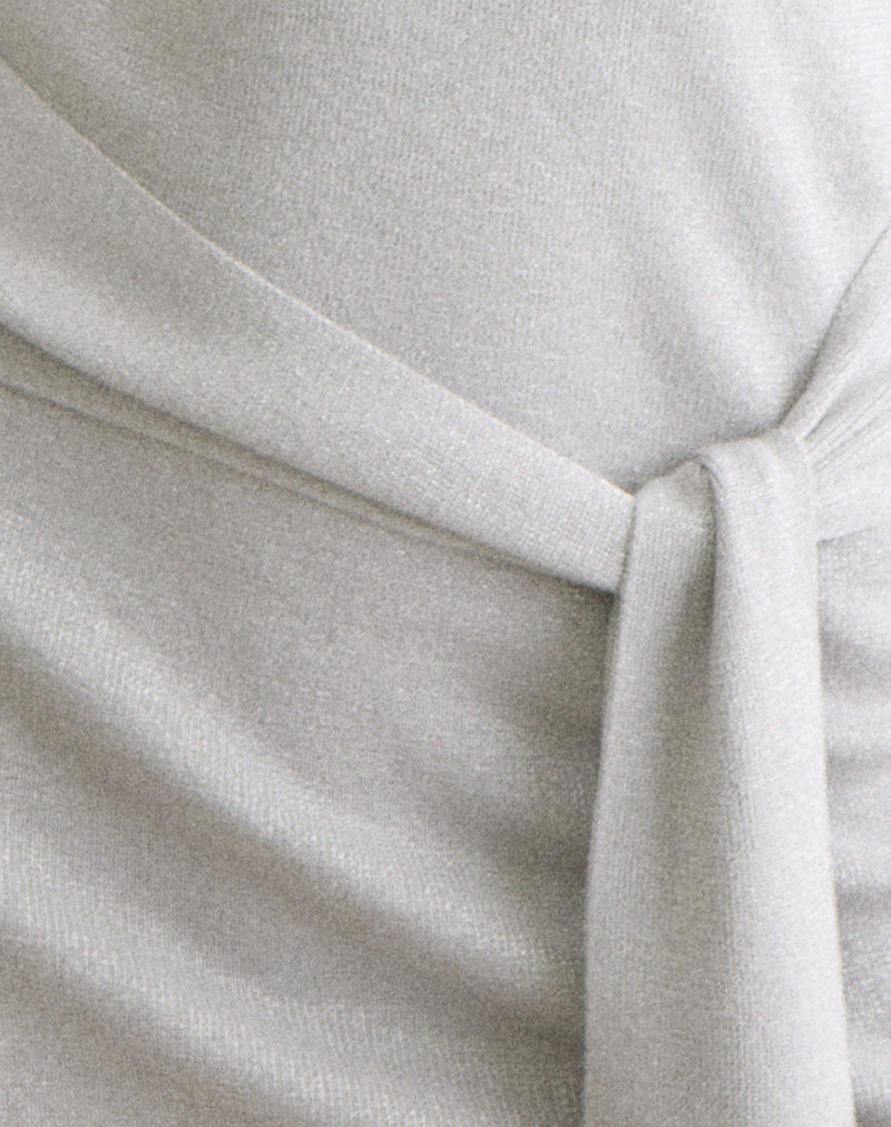 Derana Mini Dress in Silver Shimmer