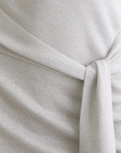 Derana Mini Dress in Silver Shimmer