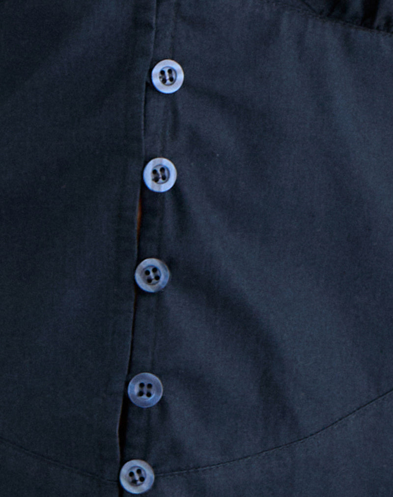 Devlon Blouse in Dark Navy