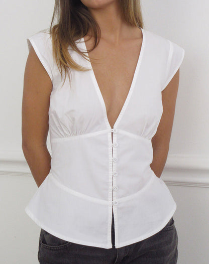 Devlon Blouse in White
