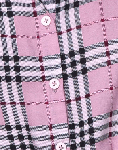 Dise Shirt Dress in Pink Check
