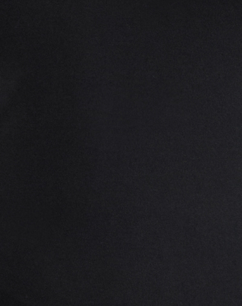 Diya Long Sleeve Twist Back Top in Cupro Black