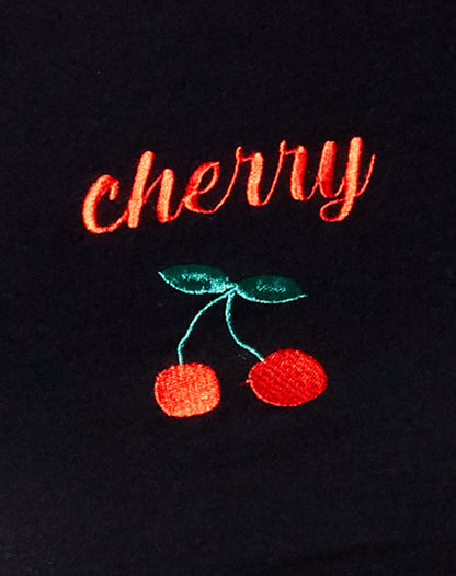 Doga Crop Top in Black Cherry Embro
