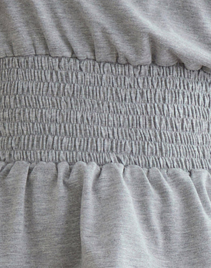 Domani Off the Shoulder Top in Grey Marl