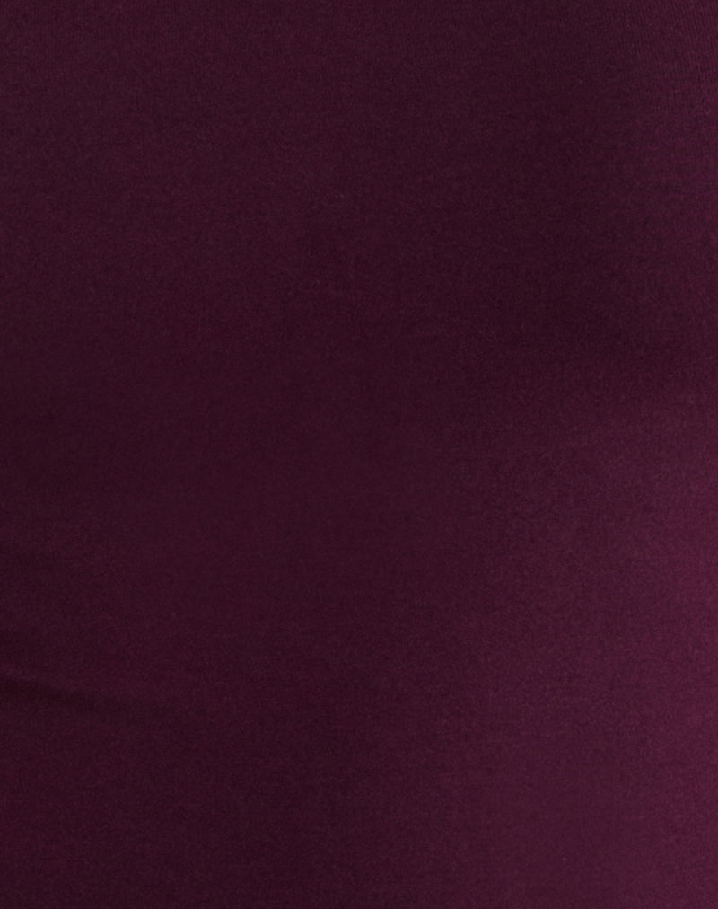 Donela Long Sleeve Top with Flower Ring in Redwood