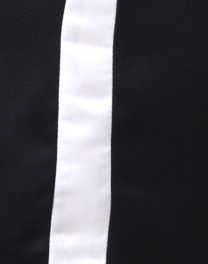 Dore T-Shirt Dress in Black with Ivory Stripe
