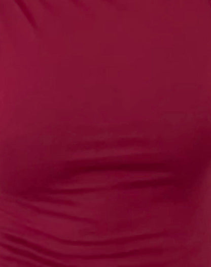 Dudley Vest Top in Burgundy