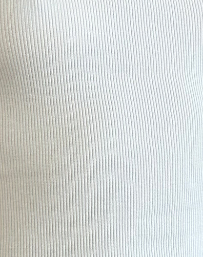 Dudley Ribbed Vest Top in Off White