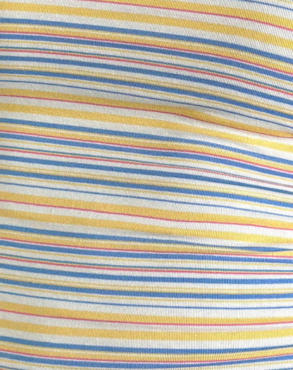 Dudley Vest Top in Blue, White and Yellow Stripe