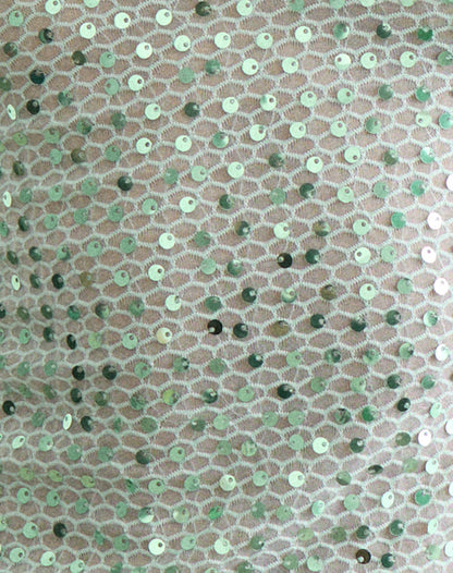Dudley Vest Top in Sequin Knit Aqua Blue