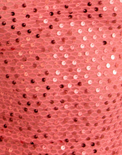 Dudley Vest Top in Sequin Knit Coral