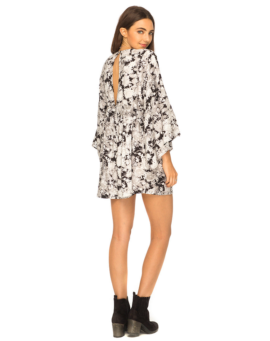 Eclipse Kimono Sleeve Playsuit in Angel Blossom