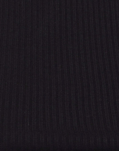 Edina Crop Top in Rib Black