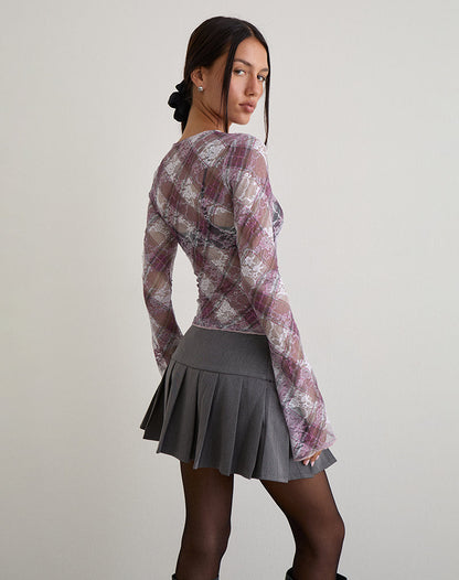 Eireen Top in Country Check Multi