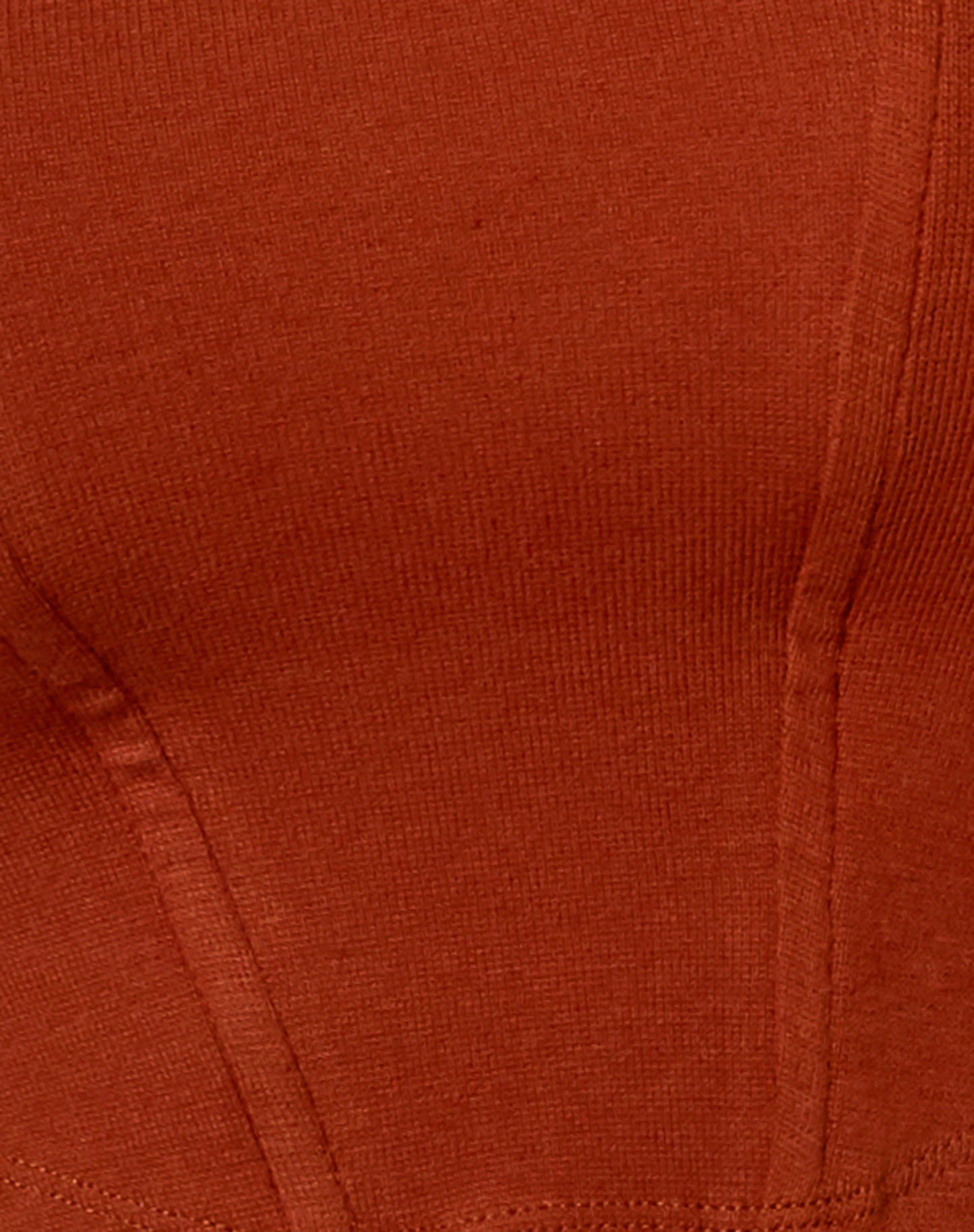 Elcaca Crop Top in Rib Bombay Brown