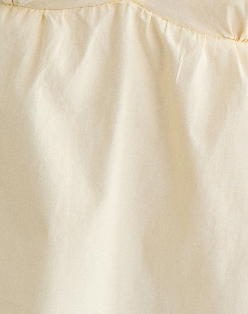 Eldana Halterneck Top in Poplin Buttermilk