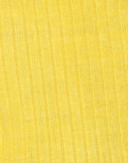 Elena Crop Top in Rib Knit Yellow