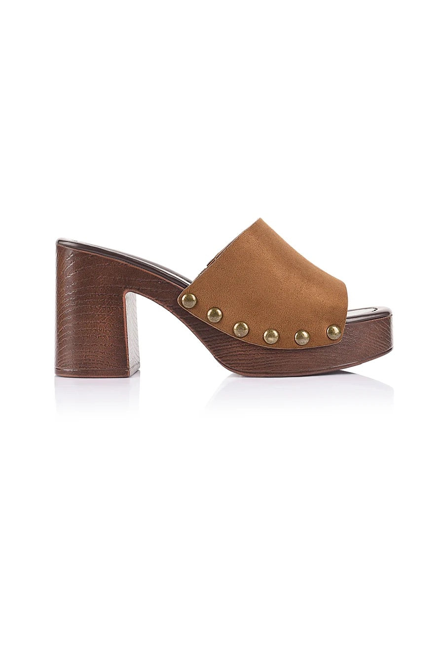 Frankie Clogs - Chestnut Tan Micro