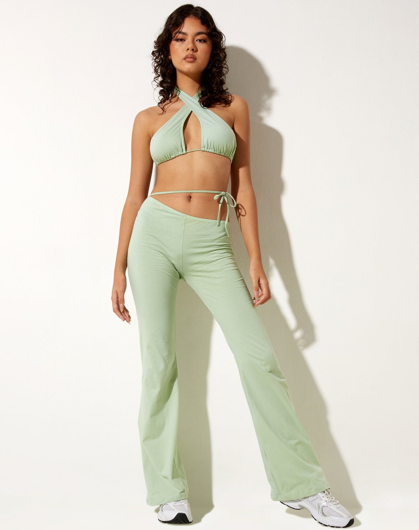 Eda Flare Trouser in Lido Green
