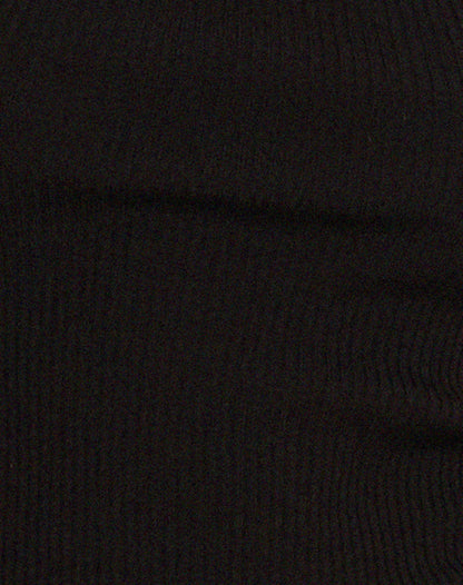 Caena Top in Black Rib Knit