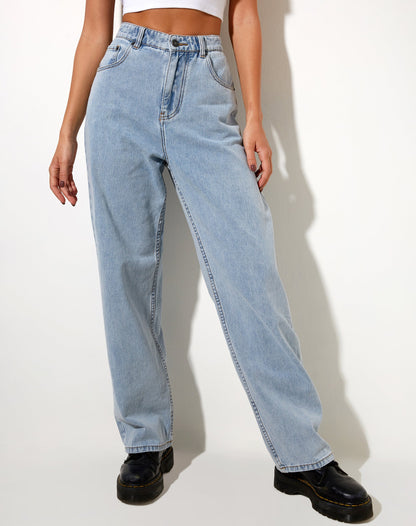 Bum Rips Parallel Jean in Tonal Light Wash