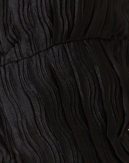 Dama Crop Top in Crinkle Black