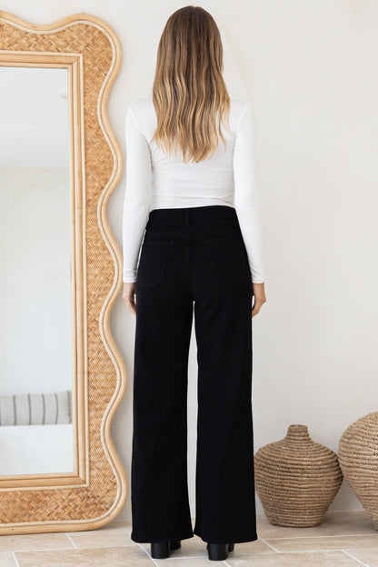 Samieka Jeans - Highwaisted Wide Leg Jean in Black