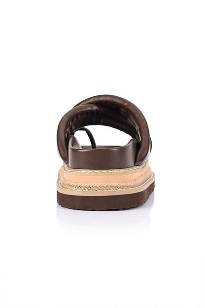 Thelma Flatform Slides - Chocolate Brown