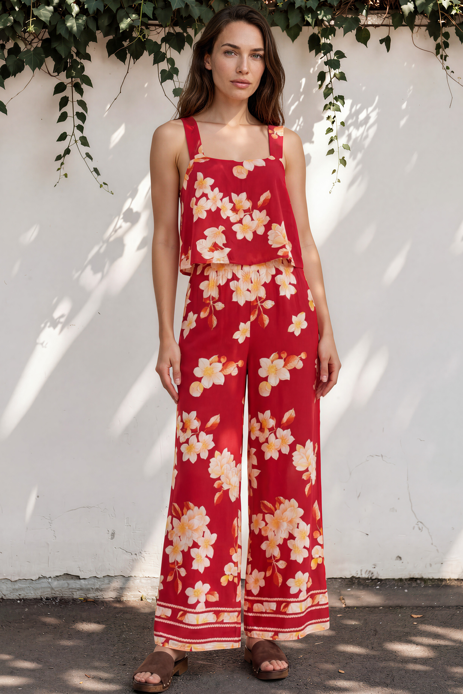 True Jumpsuit - Square Neckline Overall Jumpsuit in Varenna Print