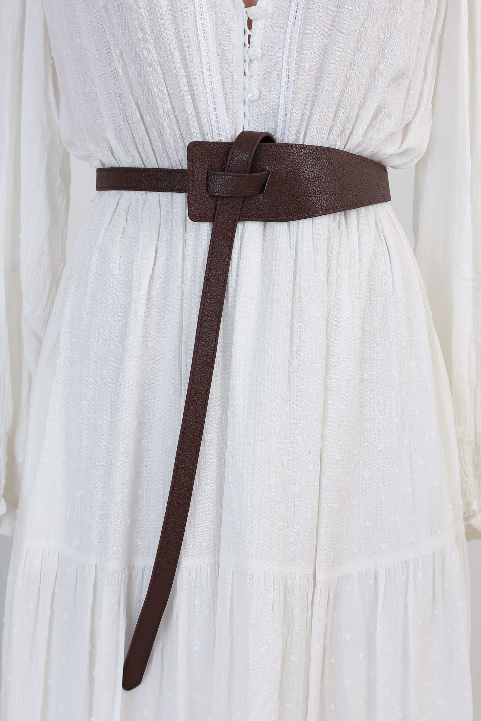 Vance Contemporary Adjustable Belt - Coffee