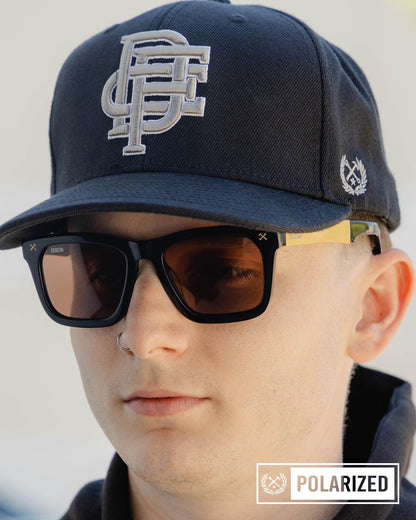 Anvil Metal Sunglasses - Brown & Bronze Polarized