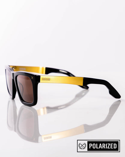 Anvil Metal Sunglasses - Brown & Bronze Polarized