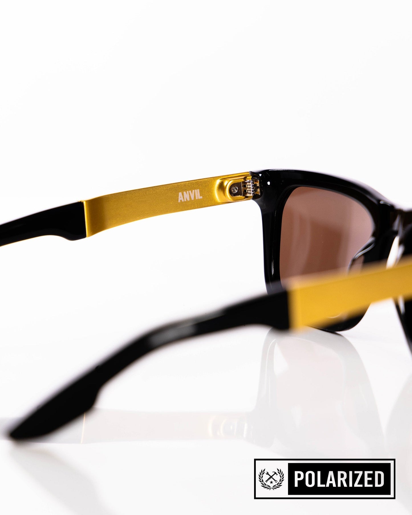 Anvil Metal Sunglasses - Brown & Bronze Polarized