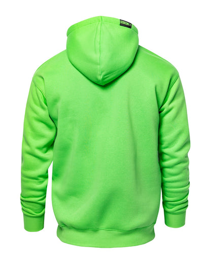 Black Streamline Pullover Hoodie - Safety Green