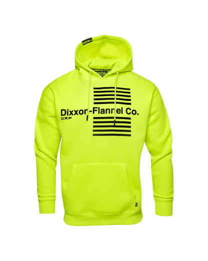 Black Streamline Pullover Hoodie - Safety Yellow