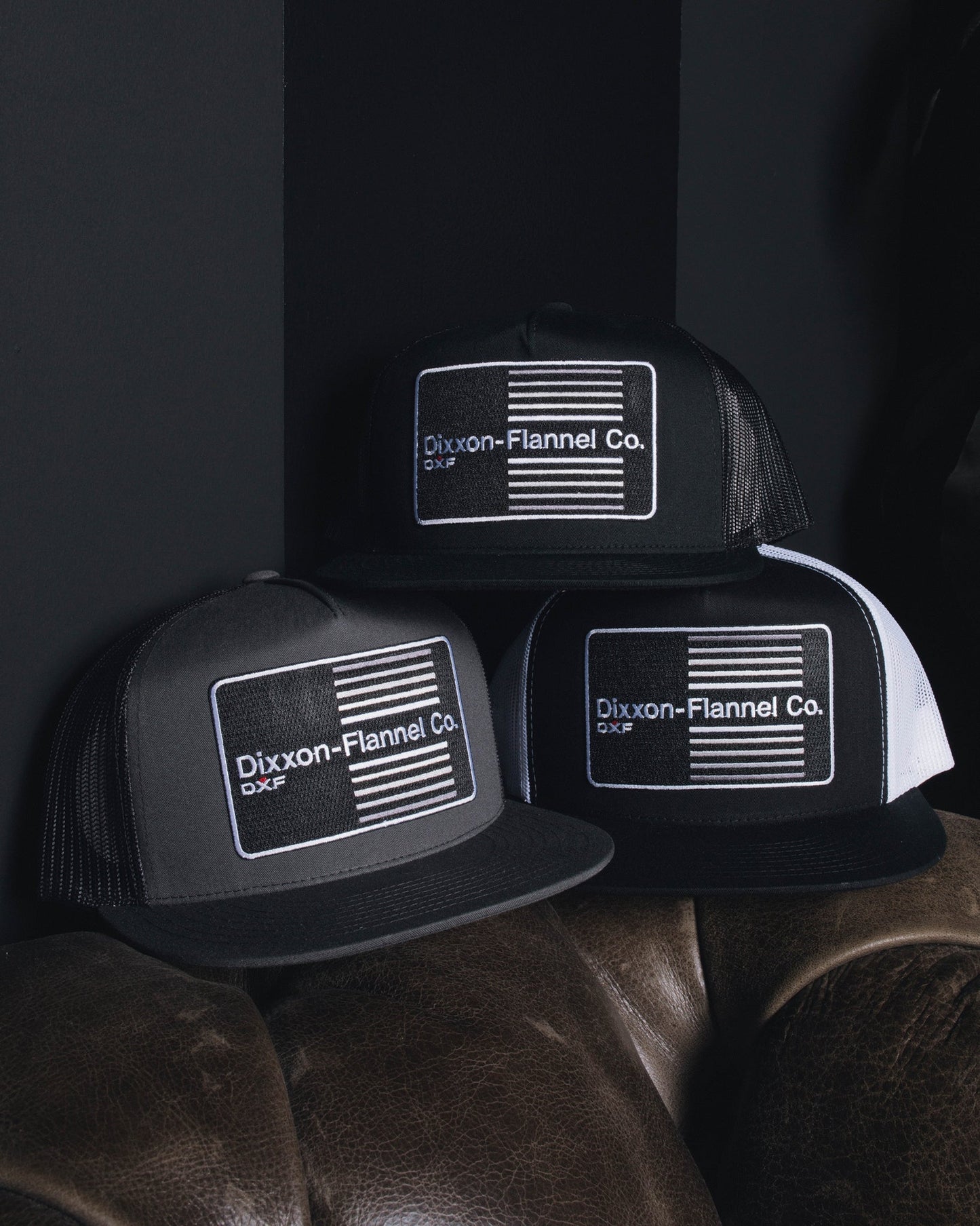 DXF Stripe Flat Bill Trucker Snapback